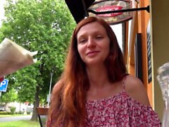 Lina #public orgasm #redhead