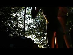 Horny couple fucks and sucks Outside in Woods