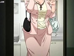 Busty Anime femme se fait défoncer dans le groupe orgie
