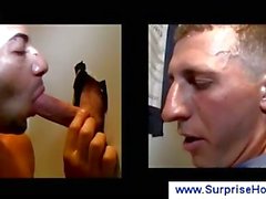 Glory hole blowjob by Arabic guy