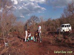 African deepthroat safari orgy