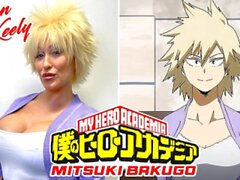 Camsoda - Sexy Milf Ryan Keely Cosplay como Mitsuki Bakugo se corre en Bush