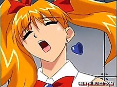 Busty hentai schoolgirl hard doggystyle poked