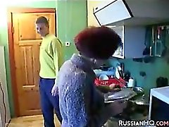 De avó da Rússia excitado