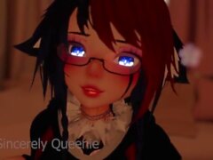 Play di ruolo ASMR femminile lewd - Vrchat - Tapping dell'orecchio per la spazzolamento - baci - lecca all'orecchio