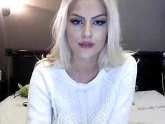 Sexy slut secretary whore shows her big boobs on webcam