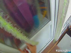 Fucking Glasses - Teeny fucked on a balcony