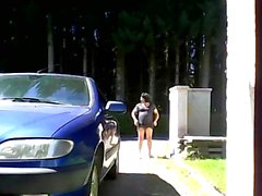 lilian77 mini skirt and front of my house 04