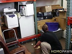 Firm ass blonde dude holed in the shop