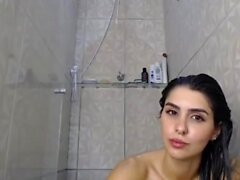 jeangreybianca pussy play under the shower