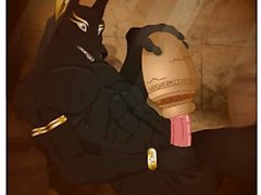 Garyu Anubis furry yiff animation masturbation