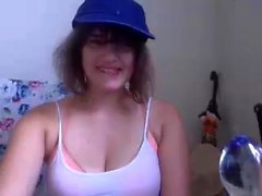 Sexy MILF with big boobs teasing on webcam