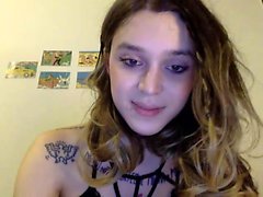 Lovely Tgirl Carla Novaes oisl her body in solo masturbation