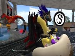 Renamon en Makelove con un negro draconianos en el club