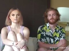 'Real amador casal não poderia esperar para fazer um porno'