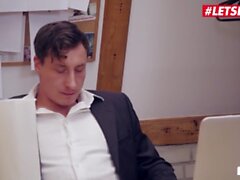 'BumsBuero - Roxxy X Sexy German Blonde Hardcore Pussy Fuck In The Office - LETSDOEIT'
