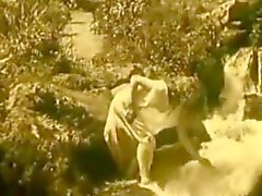Vintage Erotik Film 7 - Waterfall 1920'de Nude Girl