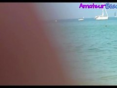 Nudist Amatör Voyeur Beach Närbild Video