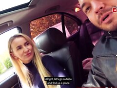 German Blonde skinny street hooker Pickup in Car for Outdoor