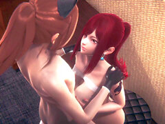 Erza scarlet joi, 3d hero cartoon, asian 3d japanese