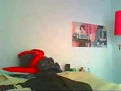 Webcam flicka med söt banan