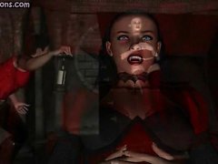 Animated vampire slut enjoys hard shaft
