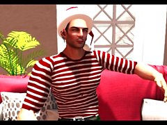 Dans Second Life - Santa prend un Stripper ! 2e partie