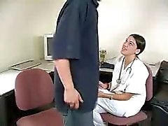 Doctor gives a handjob