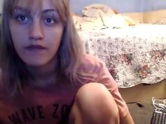 Procace bionda amatoriale Teens First masturbazione webcam