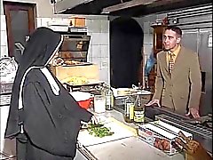 Nun in action