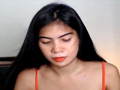 Pretty Tranny Pinay Babe Masturbating On Webcam