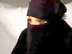 Musta Burqa Arabian muslimi tyttö Nadia imee Big Länsi-Euroopan republikaanien Ranskan Penis