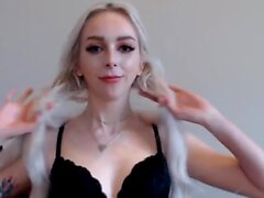 Skinny Blonde Wildly Fucks Her Hole