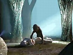 3D tyttö saada kuseen kovaa metsässä Gollum
