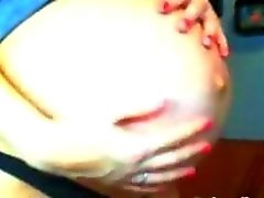 de la webcam el preggo tiene un buen período de sesiones solas