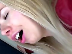 Blonde Russian fucks in staircase