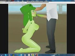 Super Deepthroat Minecraft Slime Girl - Cumshot Dupla