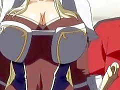 Cute 3d anime princess gets her huge boobs teased