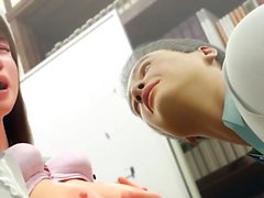 Em 3D de Hentai cartoon eu levei o meu Garotas para o hospital, mas