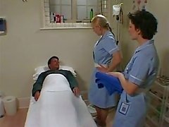 Two British Nurses Soap Up And Screw A Lucky Guy