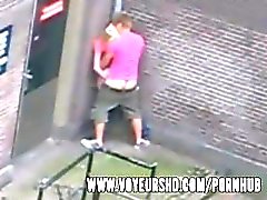 Voyeur caught sex under his balcony