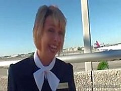 Stewardess Flight Footjob