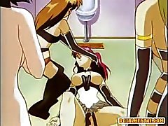 Bondage hentai quente chupando transsexual dick