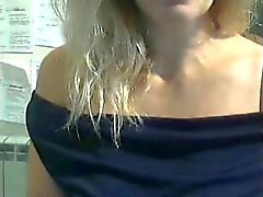 Sexy rubia mujer masturbándose Tablero