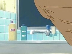 Anime söpöläinen tekee suihin ja juominen sperma