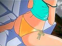 Сексуальное Hentai медсестры получает связаны и задницу с бусинками
