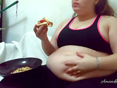 Chubby teen, bbw pizza man, belly hanging