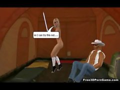 Sexy 3D cartoon blonde gets fucked hard outdoors