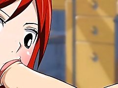 Fairy Tail XXX parodia - Erza on antanut unta suihin