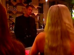 Horny guy forces two girls for some hot bdsm scenes in a bar